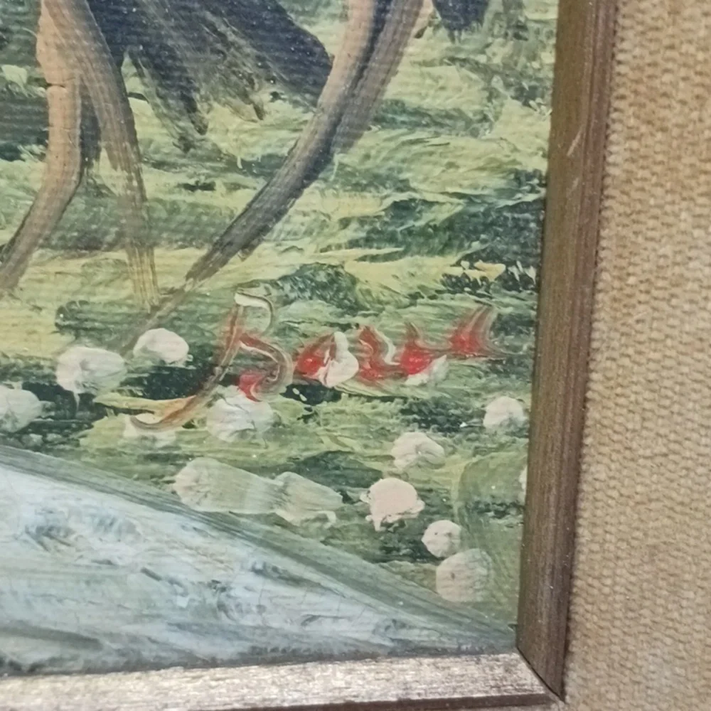 Original antique painting mushroom home - Picture 2 of 3